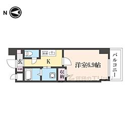 ＥｓＴＲＵＴＨ　ＫＹＯＴＯ 7階1Kの間取り