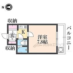 ＦＬＡＴＳ54 3階1Kの間取り