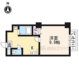 セントフローレンスＯＮＥ 2階1Kの間取り