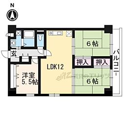 ビューテラス桂南 3階3LDKの間取り
