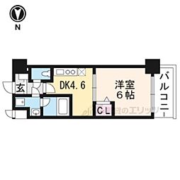京福電気鉄道嵐山本線 西大路三条駅 徒歩4分の賃貸マンション 3階1DKの間取り