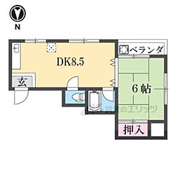ル・プティジュール 1LDKの間取図画像