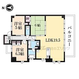 アトレ西院エルステージ 3LDKの間取図画像