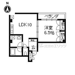 アルベールビル8 1DKの間取図画像