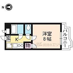 メゾンエチーフ 1Kの間取図画像
