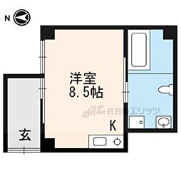 JURAKURO 1Kの間取図画像