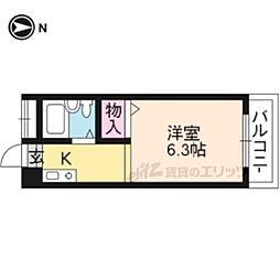 コーポ三谷 1Kの間取図画像