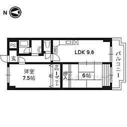 ネクストライフウエスト 2LDKの間取図画像