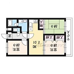 ロイヤルコートワダ 3LDKの間取図画像