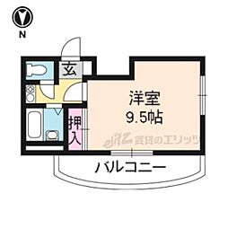 アントル・レ・ロッシュ 1Kの間取図画像