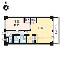 グレースナカミヤ 1LDKの間取図画像
