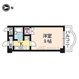 グリーンヴィレッジ吉田 1Kの間取図画像