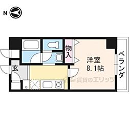 フレグランスカドノ 1Kの間取図画像