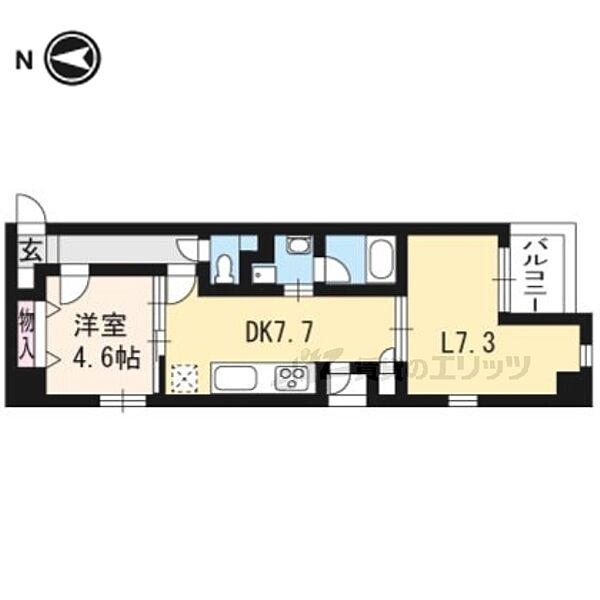 京都府京都市中京区三条通新町西入ル釜座町(賃貸マンション1LDK・3階・45.88㎡)の写真 その2