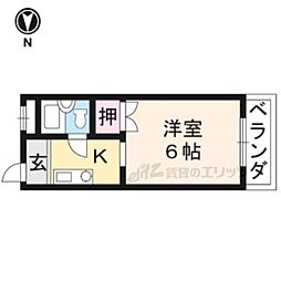 ポルト壱番館 1階1Kの間取り