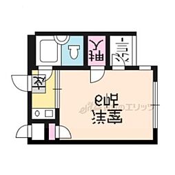 パレスナタリ 1階1Kの間取り