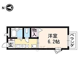 叡山電鉄叡山本線 茶山・京都芸術大学駅 徒歩10分の賃貸アパート 1階1Kの間取り