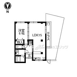 マンション佐脇 1階1LDKの間取り