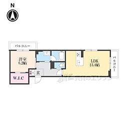 シャーメゾンなごみ 3階1LDKの間取り