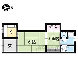 泉川町アパート 1階2Kの間取り