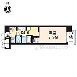 エステムコート京都河原町プレジール 10階1DKの間取り
