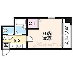 河村ビル 3階1Kの間取り