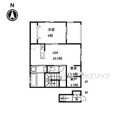 PINE MOON 2階1LDKの間取り