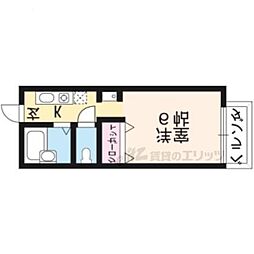 清高 1Kの間取図画像