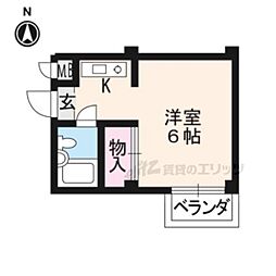 エントピアハイツ 1Kの間取図画像