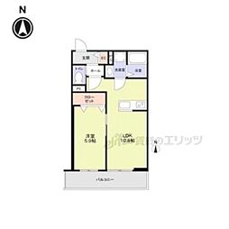 ForestMaison京都北山 WEST 1LDKの間取図画像