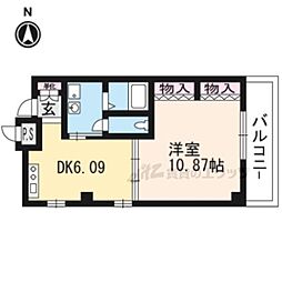 メディナ烏丸御池 1DKの間取図画像