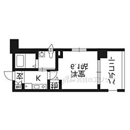エステムプラザ京都五条大橋 1Kの間取図画像