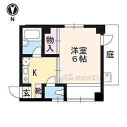白川ビル 1Kの間取図画像