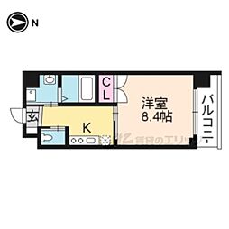 ライラック 1Kの間取図画像