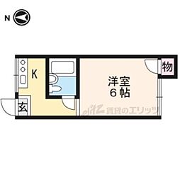 たつみ1号棟 1Kの間取図画像