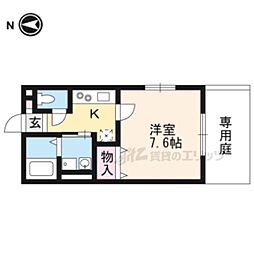 レジアス平野 1Kの間取図画像
