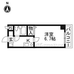 Ｒｅｇａｌｏ京都東 3階1Kの間取り