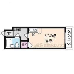 ジョイフルＦｏｒｔｕｎｅ 4階1Kの間取り