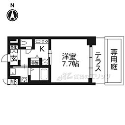 ベラジオ京都駅東 1階1Kの間取り