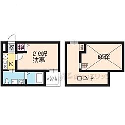 ロフティ四条大宮 1階1Kの間取り