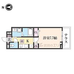 アビィ　ロード 1階1Kの間取り