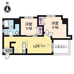ティーズカーサ 2LDKの間取図画像