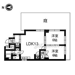 グランディール錦 2LDKの間取図画像