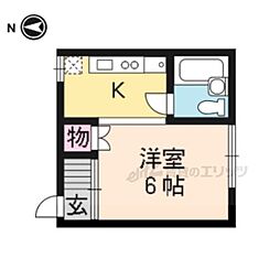 コーポアリス 1Kの間取図画像