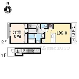 プロムナード醍醐 1LDKの間取図画像