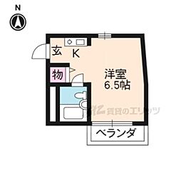 カーサ22 1Kの間取図画像