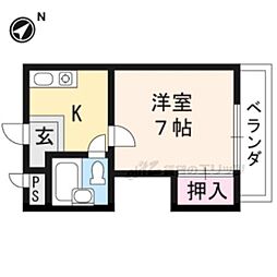 ハウスアルファー 1Kの間取図画像