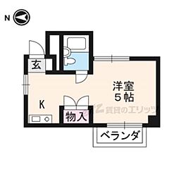 グリーンマンション ワンルームの間取図画像