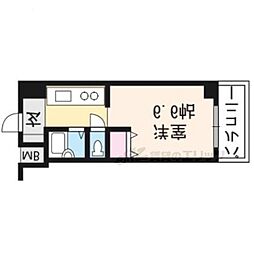 コンフォート桃山 1Kの間取図画像