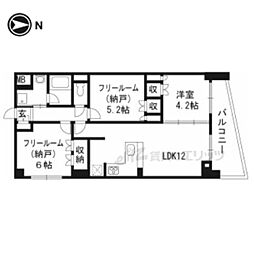 リソシエ京都河原町エクス 3LDKの間取図画像